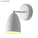 GobekUsa Minimalist 1-Bulb White Wall Sconce Light with Metal Shade