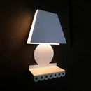GobekUsa Modern Metal Trapezoid Wall Sconce Light for Bedroom - White Lighting Fixture