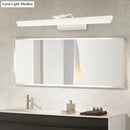 GobekUsa Metallic Cylinder Vanity Lamp - LED Wall Lighting for Bathroom - 16"/20" Long - White - Modern & Minimalist Design
