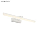 GobekUsa Metallic Cylinder Vanity Lamp - LED Wall Lighting for Bathroom - 16"/20" Long - White - Modern & Minimalist Design