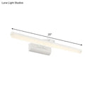 GobekUsa Metallic Cylinder Vanity Lamp - LED Wall Lighting for Bathroom - 16"/20" Long - White - Modern & Minimalist Design