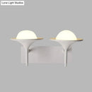 GobekUsa Metallic Flared Wall Sconce Lamp: Modern 2-Light LED Lighting in White for Bedside