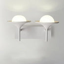 GobekUsa Metallic Flared Wall Sconce Lamp: Modern 2-Light LED Lighting in White for Bedside