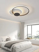 GobekUsa Circles LED Ceiling Lights Modern Minimalism Dimmable Bedroom Lamp Fixtures