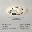 GobekUsa Circles LED Ceiling Lights Modern Minimalism Dimmable Bedroom Lamp Fixtures