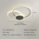 GobekUsa Circles LED Ceiling Lights Modern Minimalism Dimmable Bedroom Lamp Fixtures