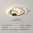 GobekUsa Circles LED Ceiling Lights Modern Minimalism Dimmable Bedroom Lamp Fixtures