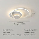 GobekUsa Circles LED Ceiling Lights Modern Minimalism Dimmable Bedroom Lamp Fixtures