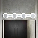 GobekUsa Modern White LED Vanity Light - 16"/23.5" Linear Wall Sconce with Acrylic Shade - Warm/White Light, 3/4 Lights