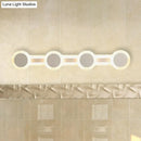 GobekUsa Modern White LED Vanity Light - 16"/23.5" Linear Wall Sconce with Acrylic Shade - Warm/White Light, 3/4 Lights