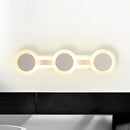 GobekUsa Modern White LED Vanity Light - 16"/23.5" Linear Wall Sconce with Acrylic Shade - Warm/White Light, 3/4 Lights