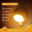 Modern white motion sensor rotating magnet night light for bedroom by Decorbites