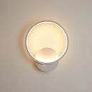 GobekUsa White Nordic Style LED Wall Sconce - Shaded Acrylic Corridor Light Fixture
