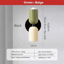 GobekUsa Cream 2Head Macaron LED Wall Lamp in Black for Home Decor