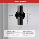 GobekUsa Cream 2Head Macaron LED Wall Lamp in Black for Home Decor