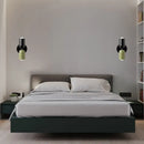 GobekUsa Cream 2Head Macaron LED Wall Lamp in Black for Home Decor