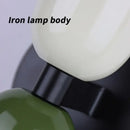 GobekUsa Cream 2Head Macaron LED Wall Lamp in Black for Home Decor
