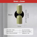GobekUsa Cream 2Head Macaron LED Wall Lamp in Black for Home Decor