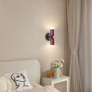 GobekUsa Cream 2Head Macaron LED Wall Lamp in Black for Home Decor