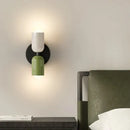 GobekUsa Cream 2Head Macaron LED Wall Lamp in Black for Home Decor