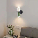 GobekUsa Cream 2Head Macaron LED Wall Lamp in Black for Home Decor