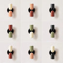 GobekUsa Cream 2Head Macaron LED Wall Lamp in Black for Home Decor