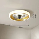 GobekUsa 50CM Ceiling Fan Light with Invisible Blades, Silent Operation for Bedroom, Living Room