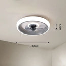 GobekUsa 50CM Ceiling Fan Light with Invisible Blades, Silent Operation for Bedroom, Living Room