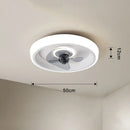 GobekUsa 50CM Ceiling Fan Light with Invisible Blades, Silent Operation for Bedroom, Living Room