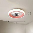GobekUsa 50CM Ceiling Fan Light with Invisible Blades, Silent Operation for Bedroom, Living Room