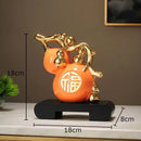 GobekUsa Golden Gourd Ceramic Sculpture - Modern Art Room Decor