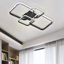 GobekUsa LED Ceiling Light 4 Rings 78W Square for Living Room Bedroom Bar