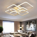 GobekUsa LED Ceiling Light 4 Rings 78W Square for Living Room Bedroom Bar