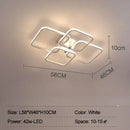 GobekUsa LED Ceiling Light 4 Rings 78W Square for Living Room Bedroom Bar