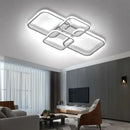 GobekUsa LED Ceiling Light 4 Rings 78W Square for Living Room Bedroom Bar