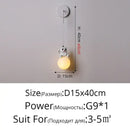 GobekUsa Bear Bedroom Wall Lamp: Modern Chandelier for Living Room, Study & Dining Room