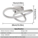 GobekUsa Acrylic LED Chandelier RC Dimming Modern Ceiling Lamp for Living Dining Room