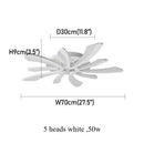 GobekUsa Acrylic LED Chandelier RC Dimming Modern Ceiling Lamp for Living Dining Room