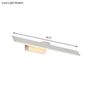 GobekUsa Sleek Metal LED Vanity Lighting Fixture - Rectangle Toilet Wall Light Sconce in White