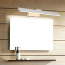 GobekUsa Sleek Metal LED Vanity Lighting Fixture - Rectangle Toilet Wall Light Sconce in White