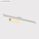GobekUsa Sleek Metal LED Vanity Lighting Fixture - Rectangle Toilet Wall Light Sconce in White
