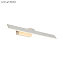 GobekUsa Sleek Metal LED Vanity Lighting Fixture - Rectangle Toilet Wall Light Sconce in White