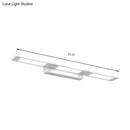 GobekUsa Modern LED Rectangular Acrylic Vanity Wall Light - White/Warm Light