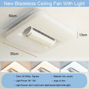 GobekUsa Bladeless Ceiling Fan Light with LED, 3 Color, 6 Speeds Silent Operation
