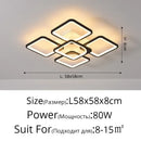 GobekUsa Dimmable LED Chandelier for Bedroom Living Room Study, Modern Acrylic Lighting Fixture