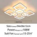 GobekUsa Dimmable LED Chandelier for Bedroom Living Room Study, Modern Acrylic Lighting Fixture
