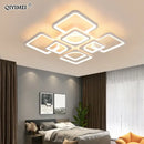 GobekUsa Dimmable LED Chandelier for Bedroom Living Room Study, Modern Acrylic Lighting Fixture