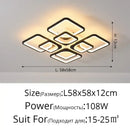 GobekUsa Dimmable LED Chandelier for Bedroom Living Room Study, Modern Acrylic Lighting Fixture
