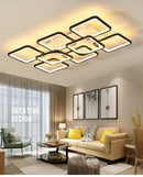 GobekUsa Dimmable LED Chandelier for Bedroom Living Room Study, Modern Acrylic Lighting Fixture