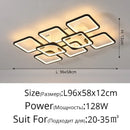GobekUsa Dimmable LED Chandelier for Bedroom Living Room Study, Modern Acrylic Lighting Fixture